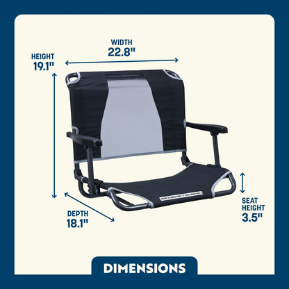 Big Comfort Stadium Chair™ with Armrests - Fresh Pair