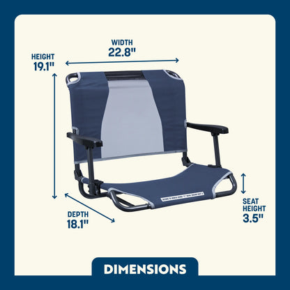 Big Comfort Stadium Chair™ with Armrests - Fresh Pair