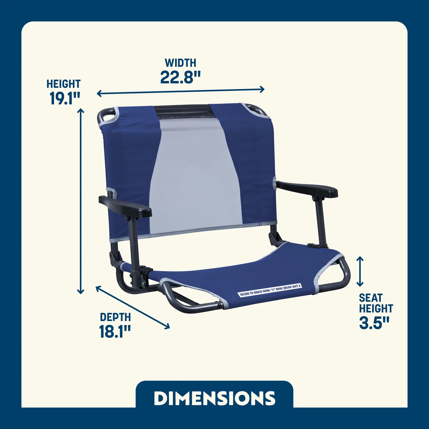 Big Comfort Stadium Chair™ with Armrests - Fresh Pair