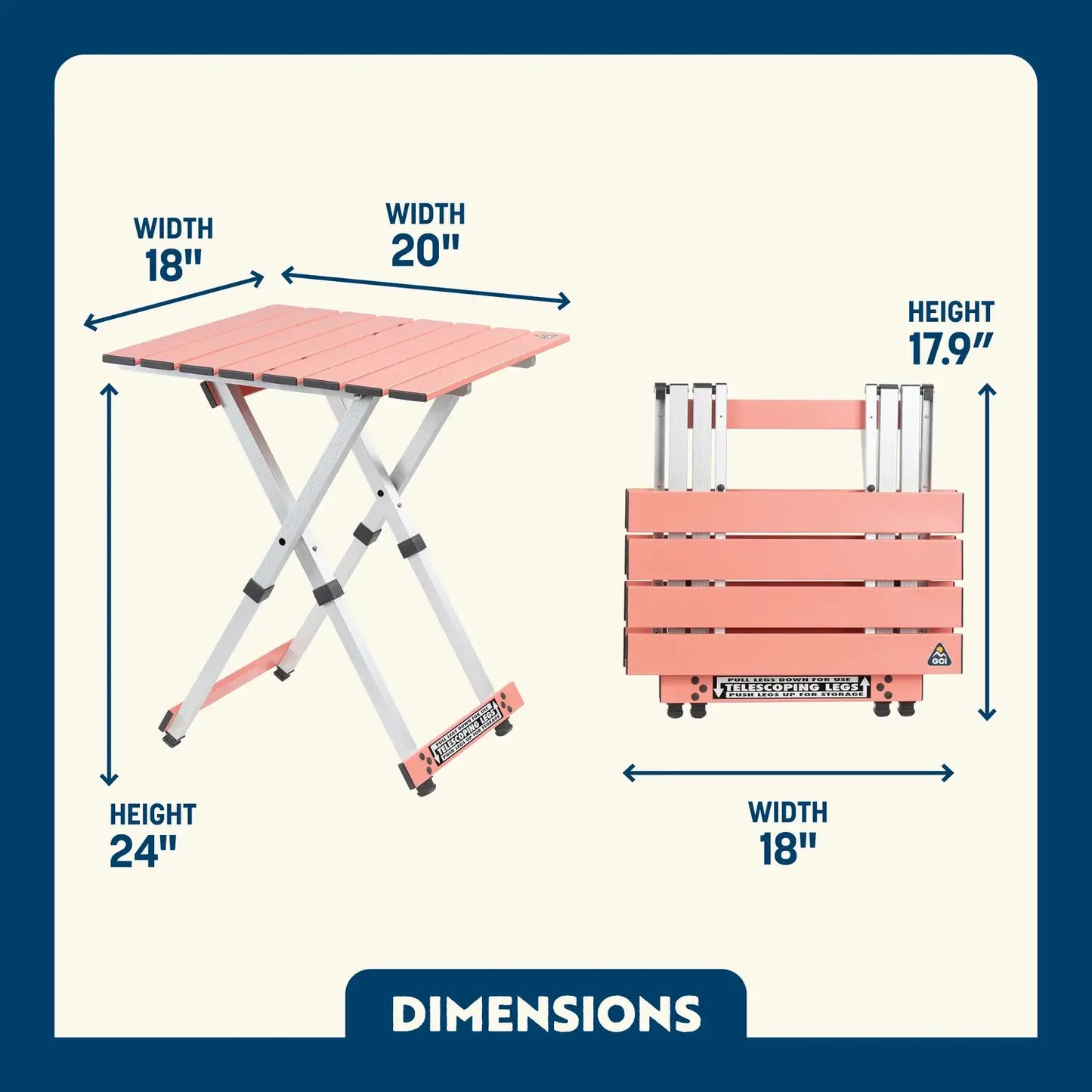 Compact Camp Table 20™ - Clean Bundle