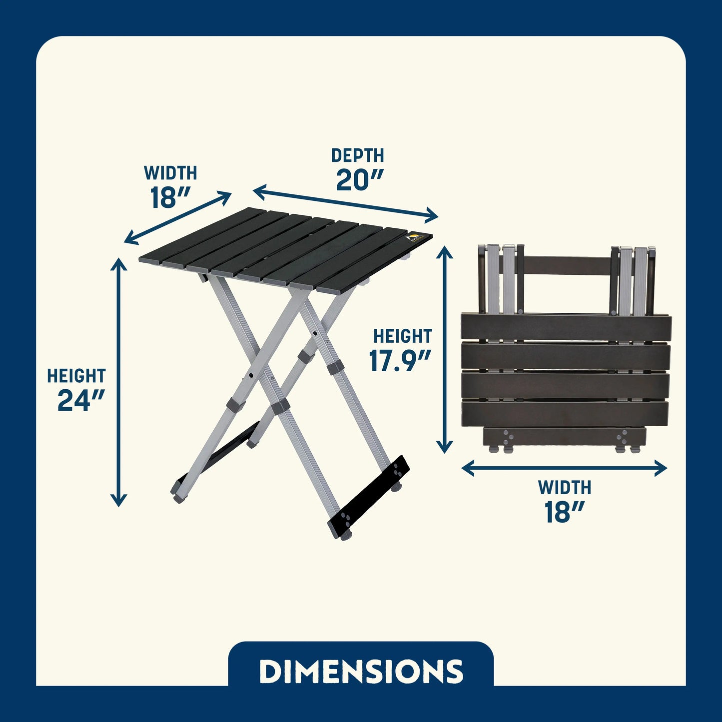 Compact Camp Table 20™ - Clean Bundle