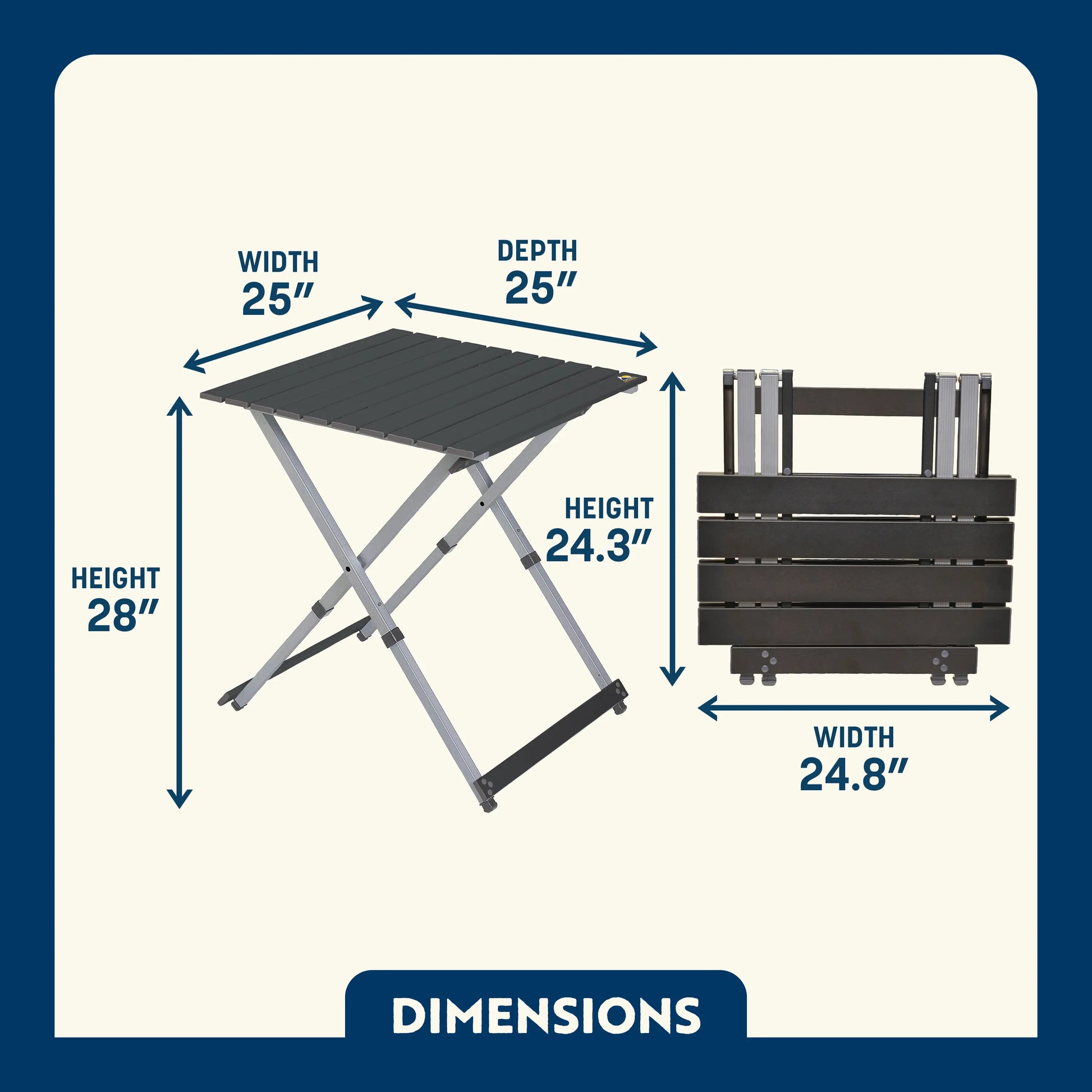 Compact Camp Table 25™ - Easy Choice