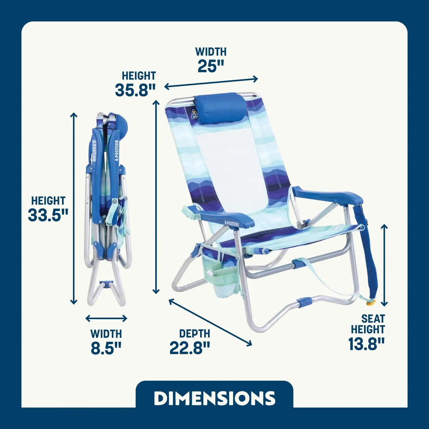 Bi-Fold Beach Chair™ - Home Choice