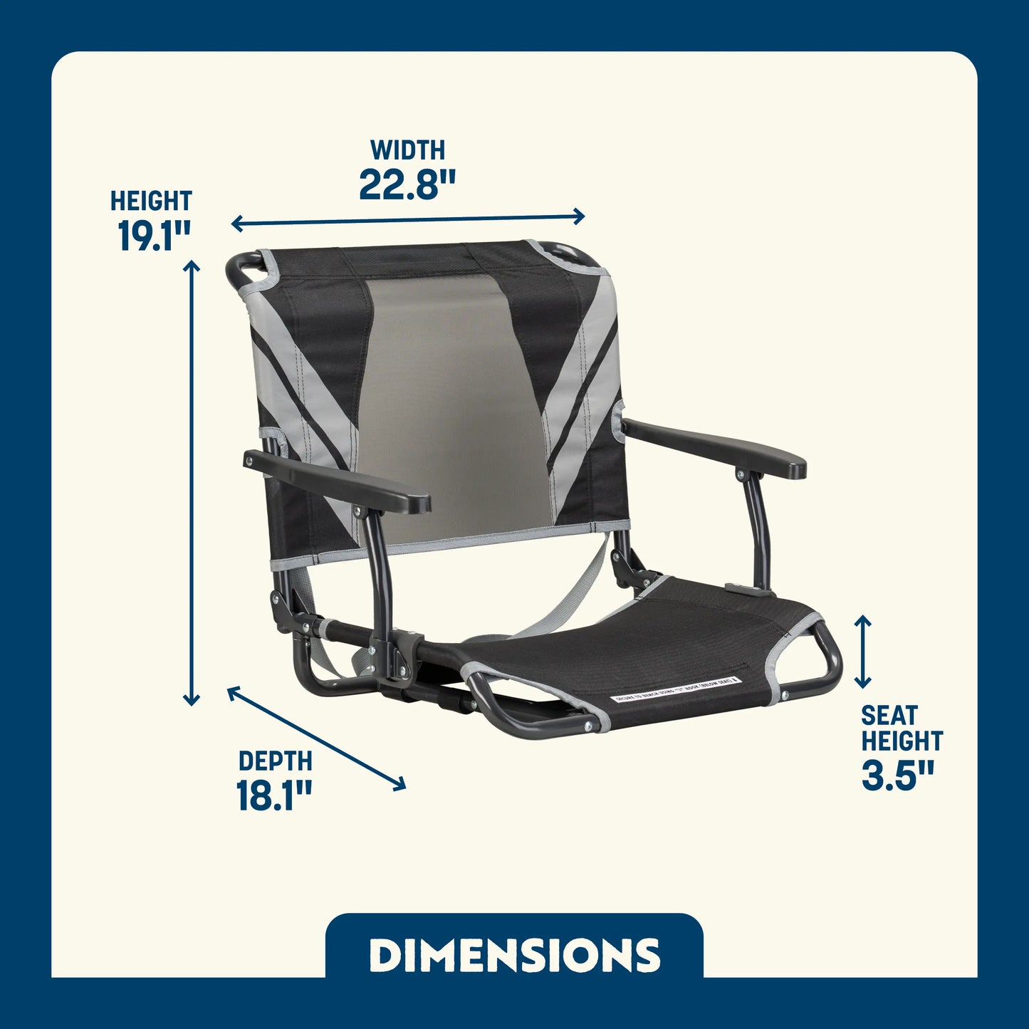 Big Comfort Stadium Chair™ with Armrests - Fresh Pair