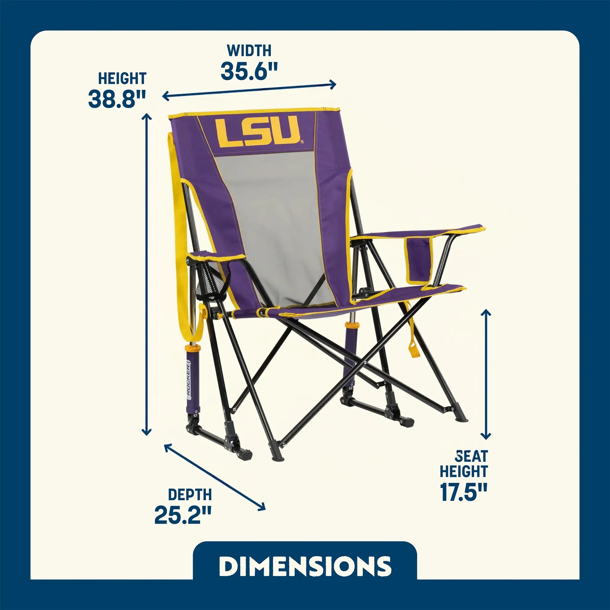 College Comfort Pro Rocker™ - LSU Tigers - Fresh Pair